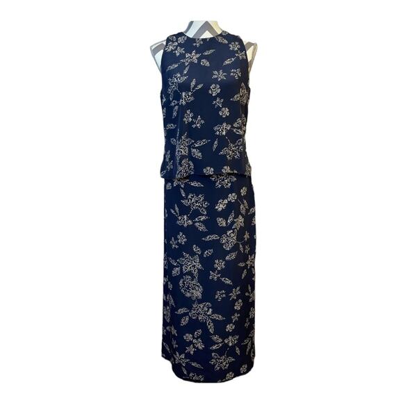 Rena Rowan 100% Silk Vintage Skirt and Top Set Hawaiian Floral Style Size 10 - Picture 1 of 8